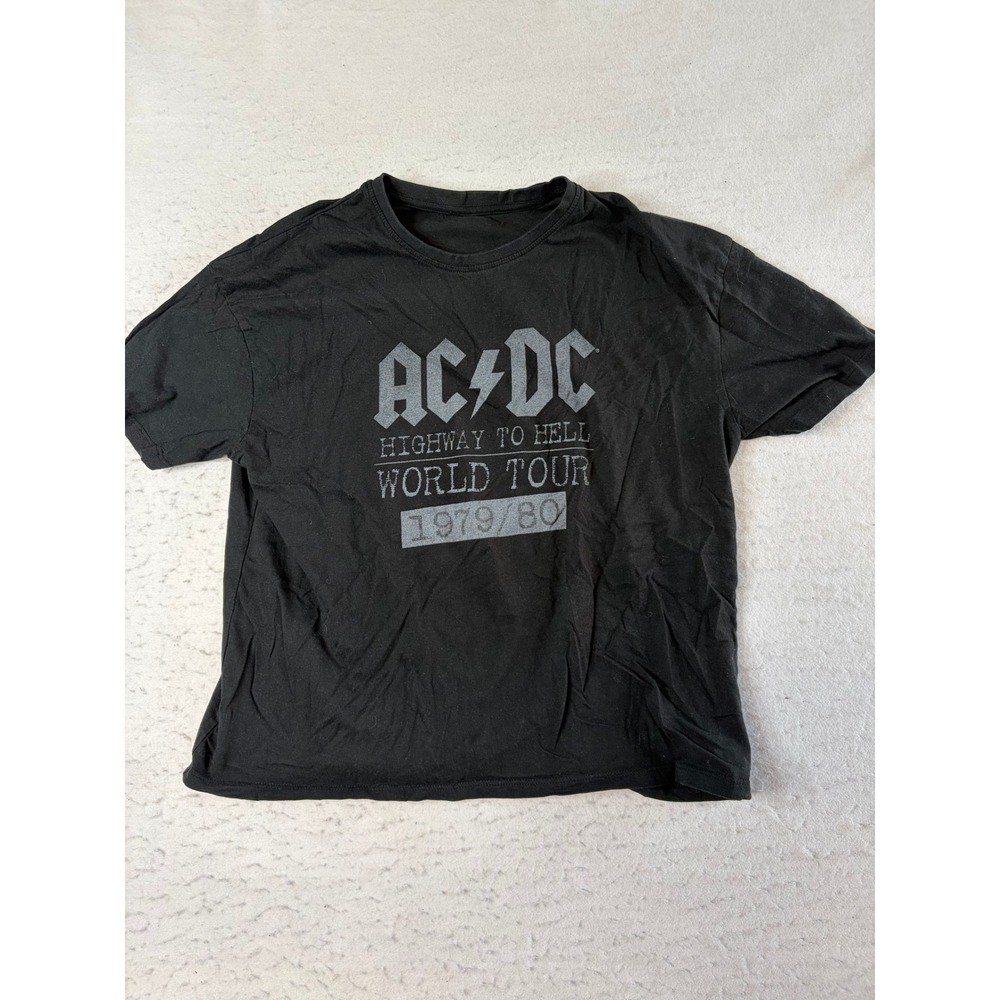AC/DC‎ Graphic T-Shirt XL Black Highway To Hell World Tour 1979/80 Short Sleeve
